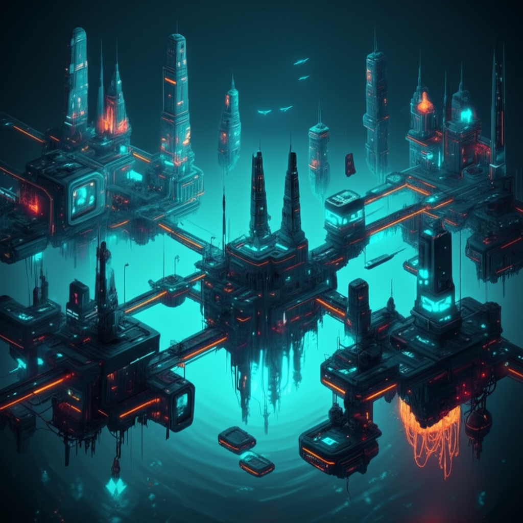 Bioluminescent Floating City